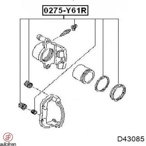 Купить D1ABMVC225 Nissan/Infiniti Ремкомплект переднего суппорта