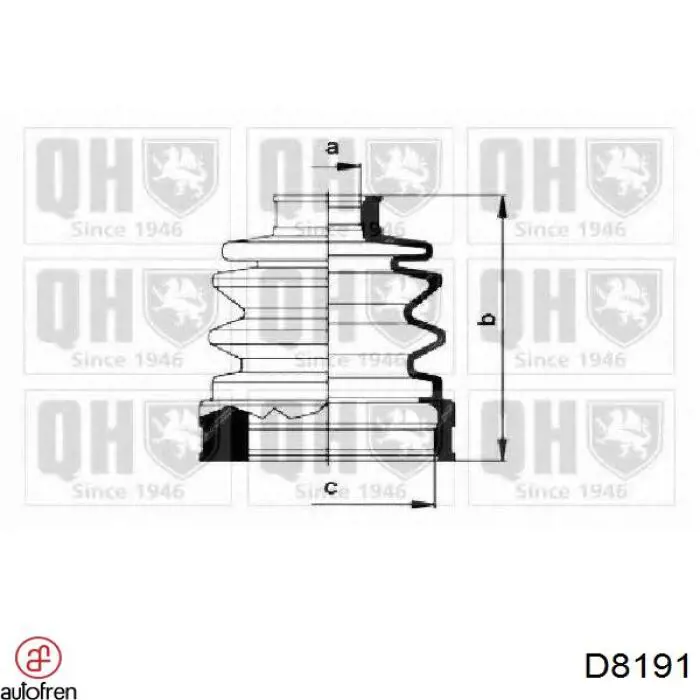 D8191 Autofren Пыльник ШРУСа передней полуоси внутренний