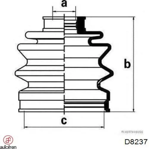 Купить D8237 Autofren Пыльник гранаты наружный, передний