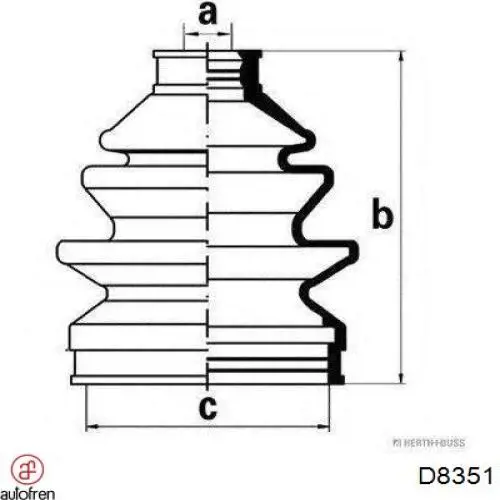 Купить D8351 Autofren Пыльник гранаты наружный, передний