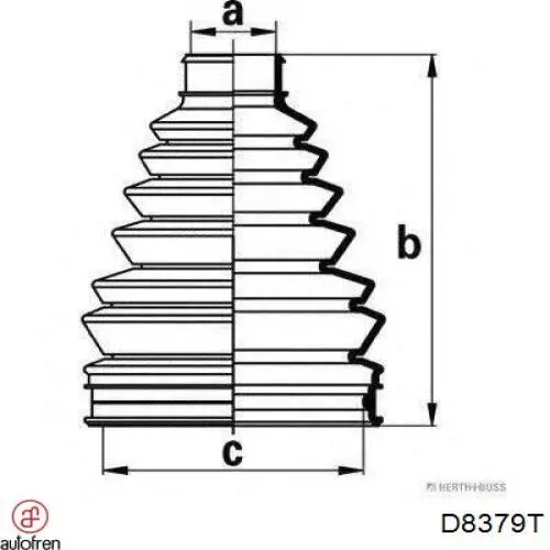 Пыльник ШРУСа наружный 304099 GKN-Spidan
