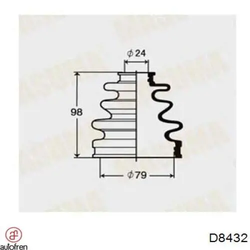 Пыльник ШРУСа внутренний D8432 Autofren