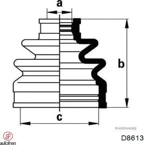 D8613 Autofren bota de proteção interna de junta homocinética do semieixo dianteiro