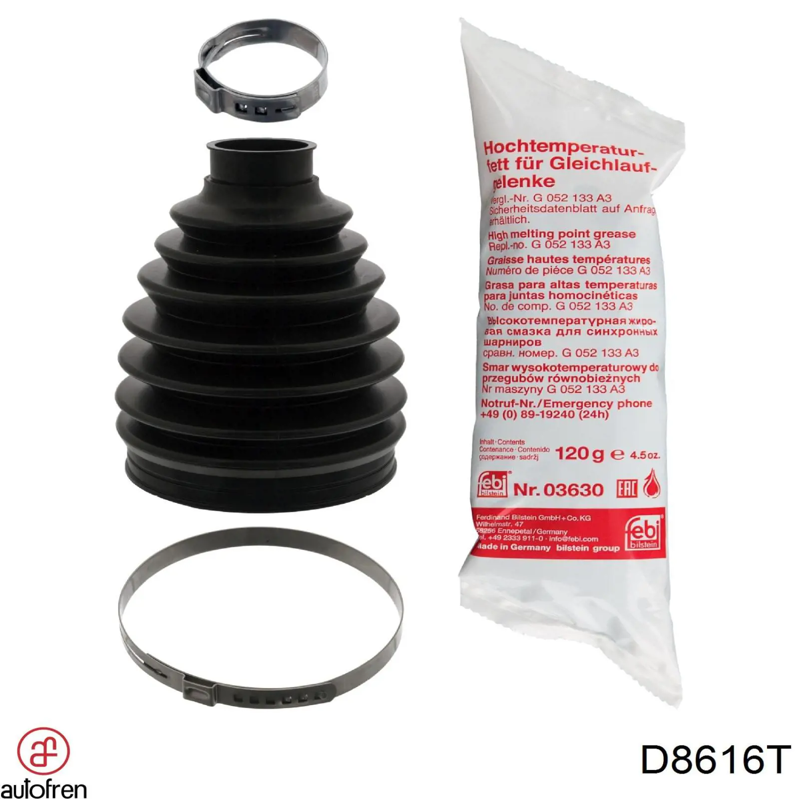 D8616T Autofren bota de proteção externa de junta homocinética do semieixo dianteiro