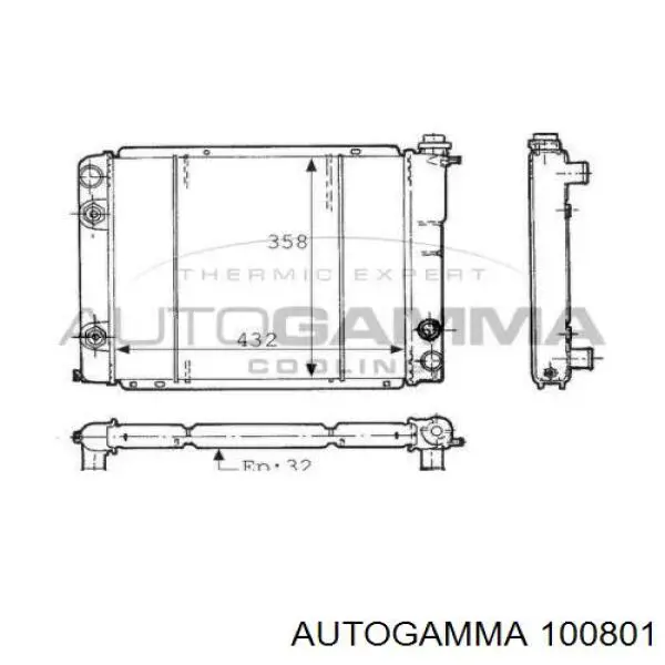 Купить 00001300G7 Peugeot/Citroen Радиатор водяной