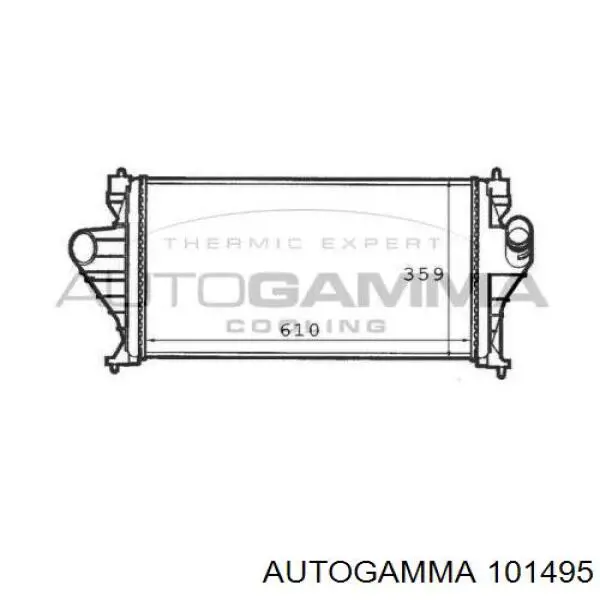 Интеркулер 0384F1 Peugeot/Citroen