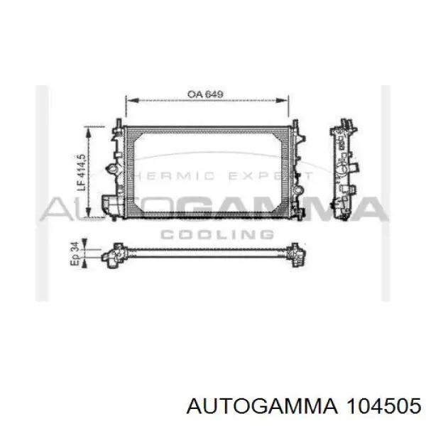 Радиатор охлаждения двигателя Fiat/Alfa/Lancia 51749911 цена, от 200.73 USD