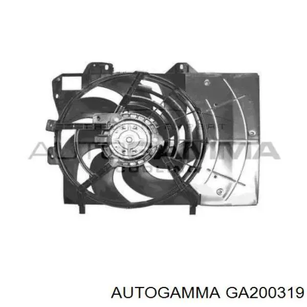 GA200319 Autogamma диффузор радиатора охлаждения, в сборе с мотором и крыльчаткой