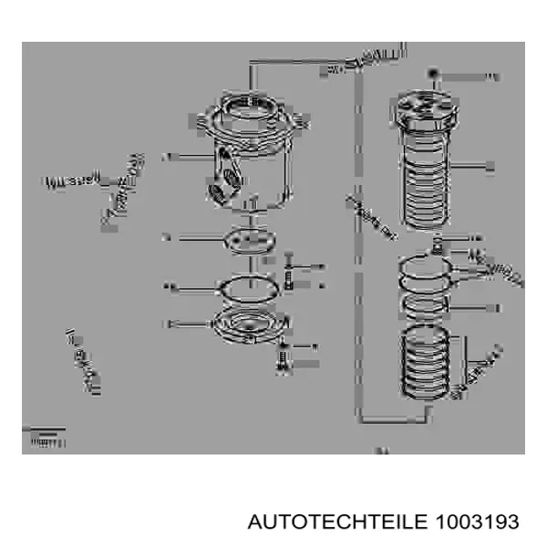 100 3193 Autotechteile проставка (резиновое кольцо пружины задней верхняя)