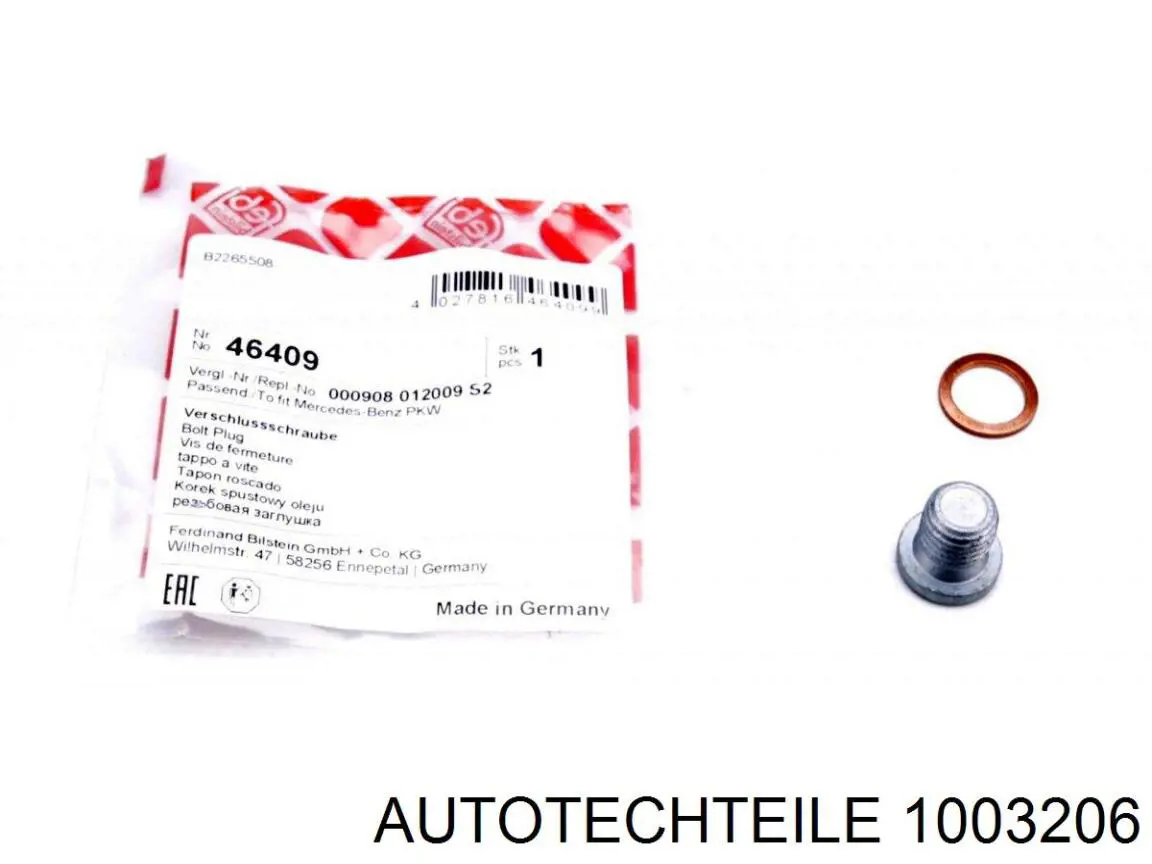 Задний сайлентблок задней рессоры Autotechteile 1003206