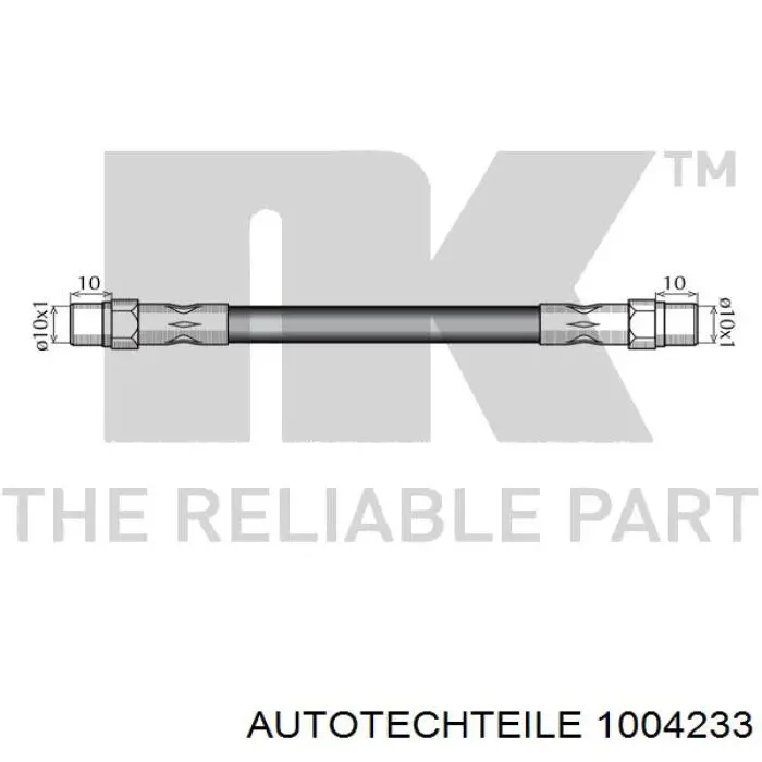 Шланг тормозной передний Autotechteile 1004233 цена, от 5.07 USD