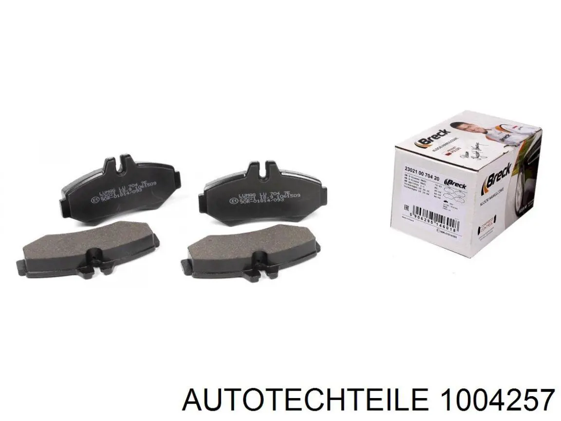 Колодки дисковые  Autotechteile 1004257 цена, от 13.95 USD