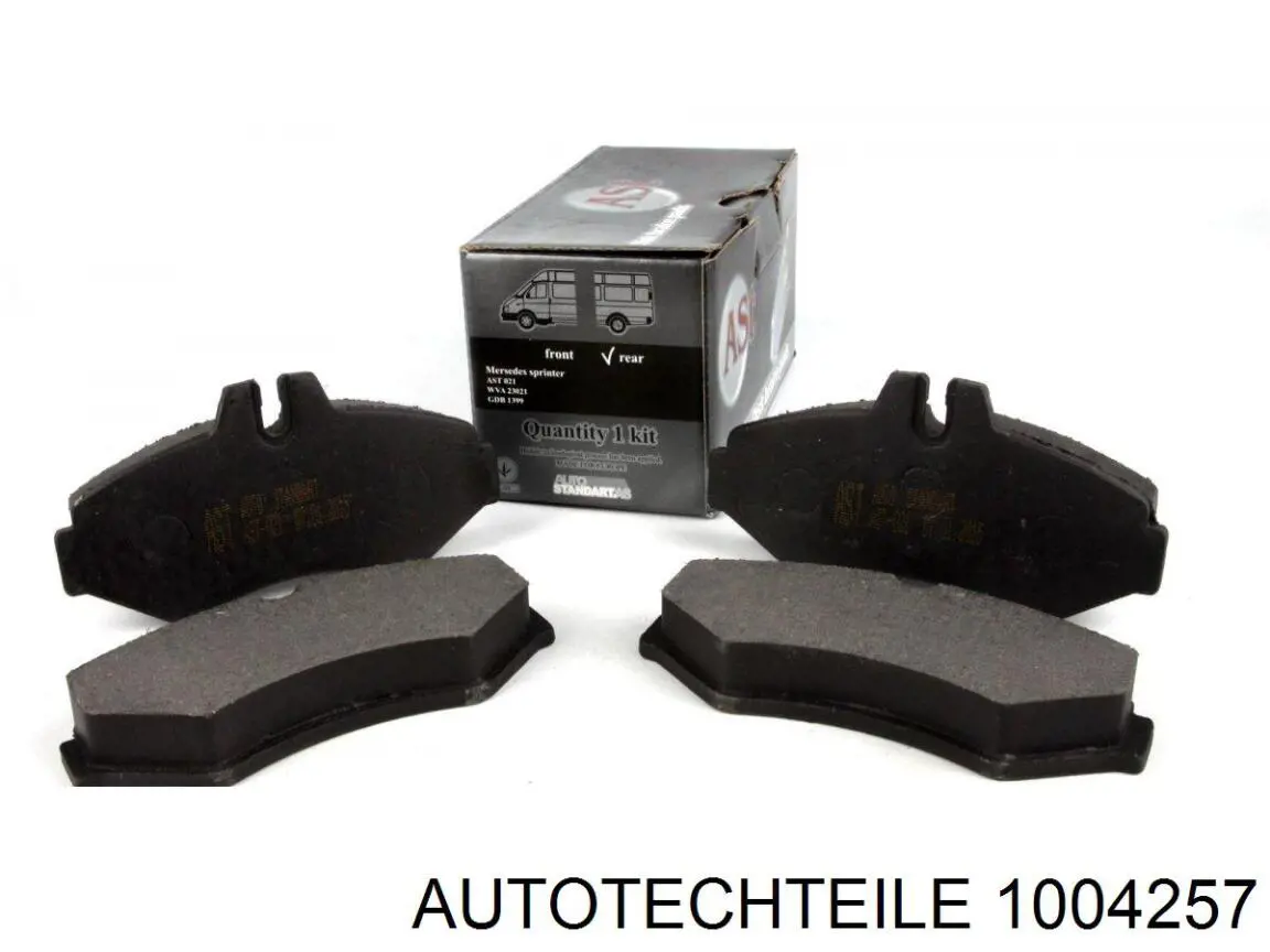 Купить 1004257 Autotechteile Колодки тормозные задние, дисковые