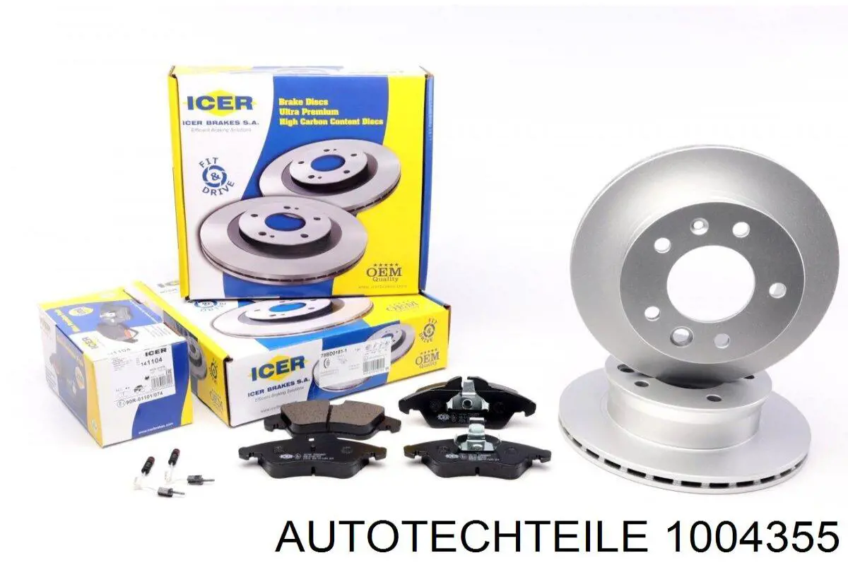 1004355 Autotechteile Диск тормозной передний