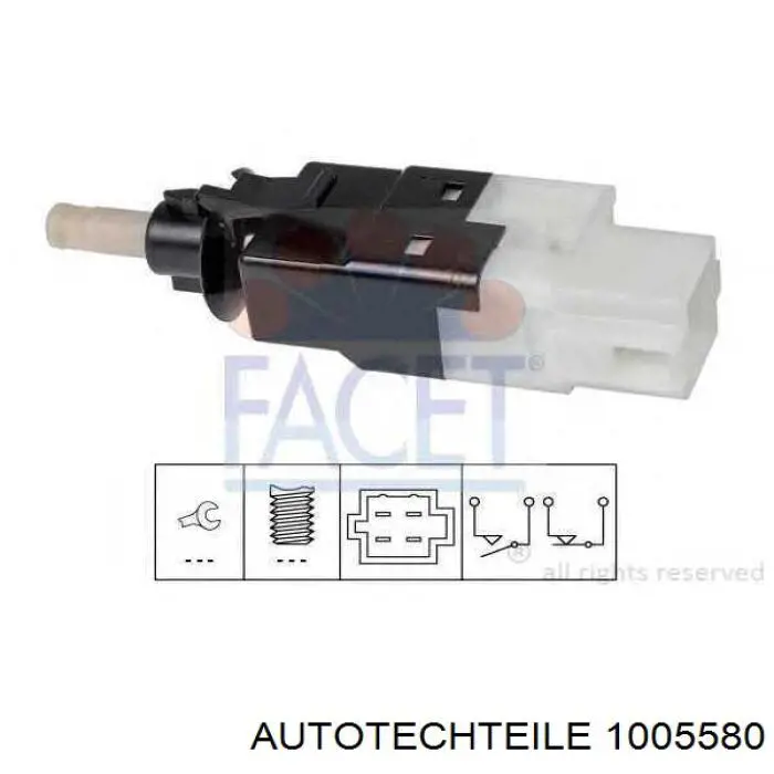 100 5580 Autotechteile sensor de ativação do sinal de parada