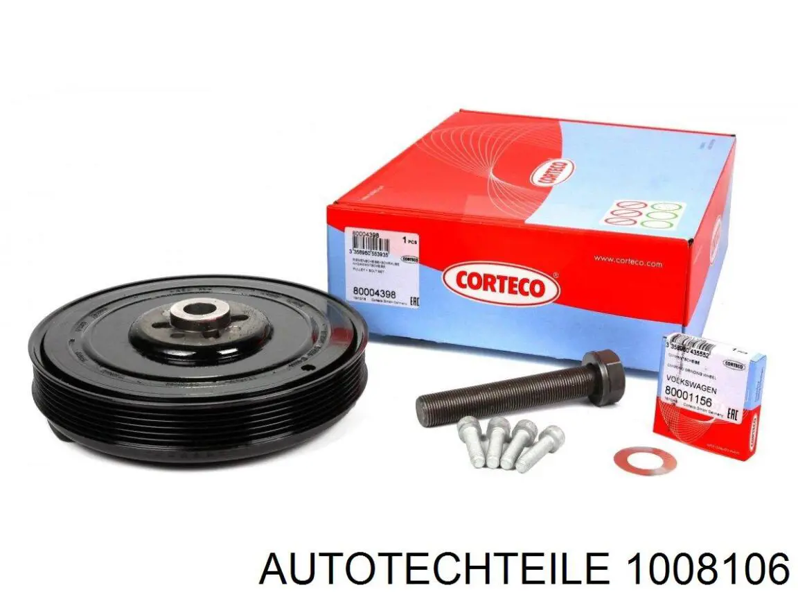 Стекло левого зеркала заднего вида 1008106 Autotechteile