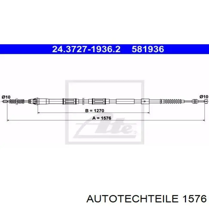 Bobina de encendido 1576 Autotechteile