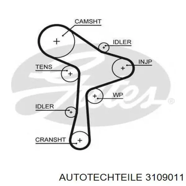 Tensor, correa dentada 3109011 Autotechteile