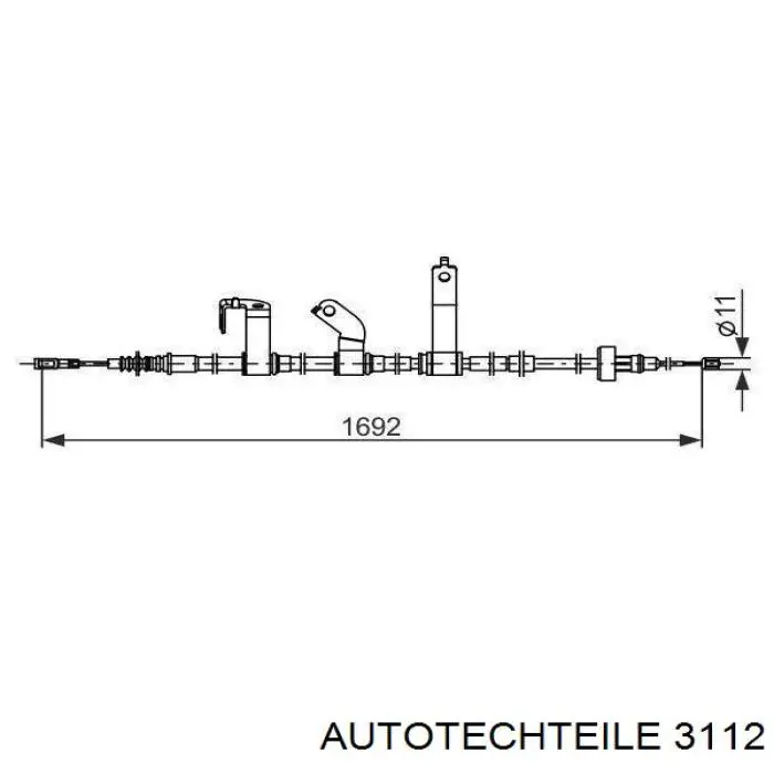 Стойка заднего стабилизатора 3112 Autotechteile