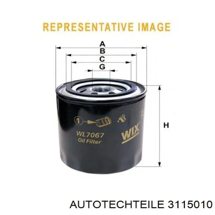 Фильтр очистки масла центробежный Autotechteile 3115010 цена, от 4.28 USD