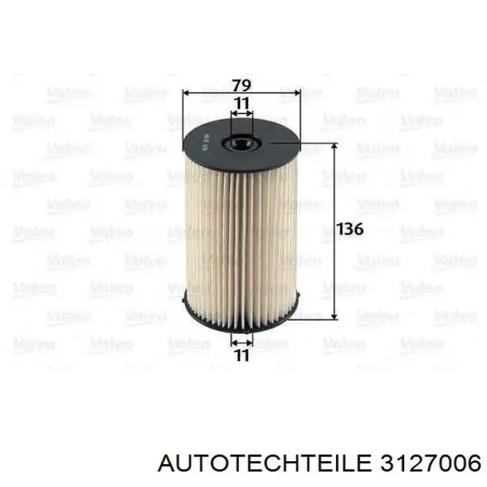 Filtro combustible 3127006 Autotechteile