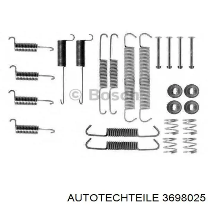 Монтажный комплект задних барабанных колодок 3698025 Autotechteile