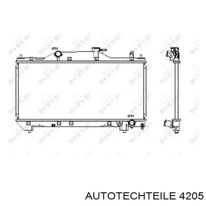 4205 Autotechteile Колодки тормозные дисковые комплект