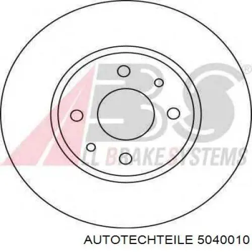 Диск гальмівний передній 5040010 Autotechteile