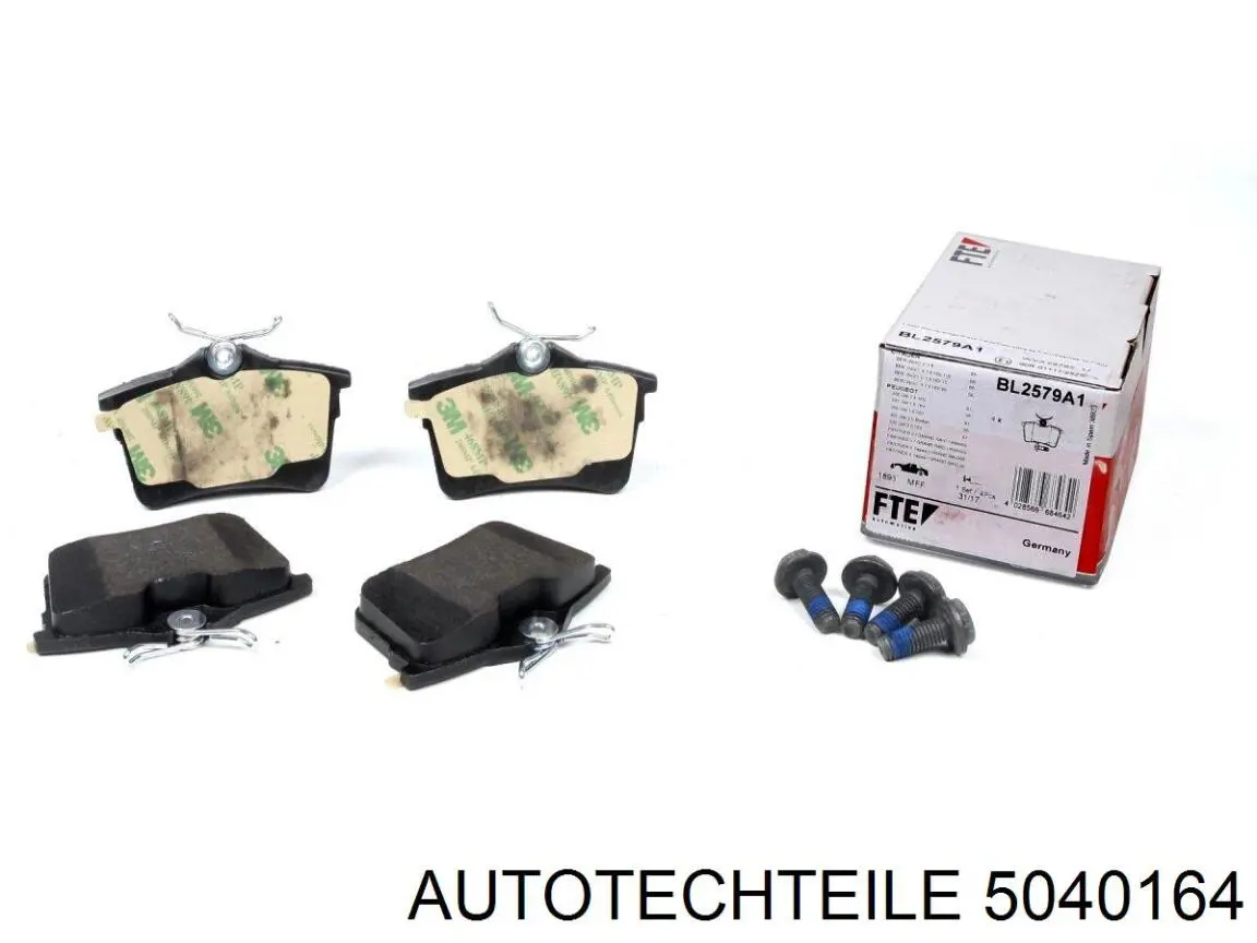 Задние тормозные колодки 5040164 Autotechteile