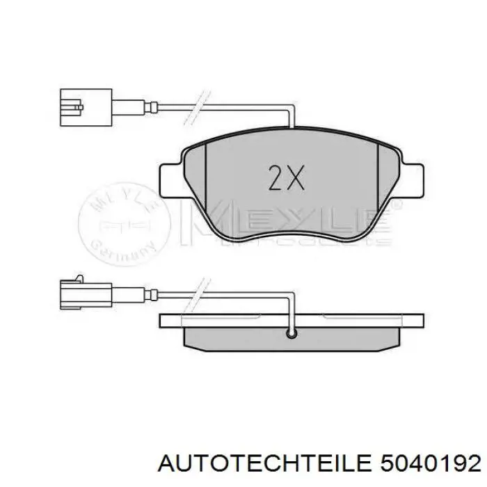 Купить 5040192 Autotechteile Колодки тормозные