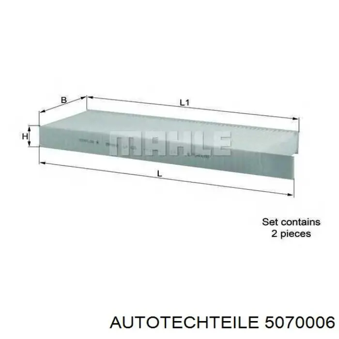 Filtro de habitáculo 5070006 Autotechteile