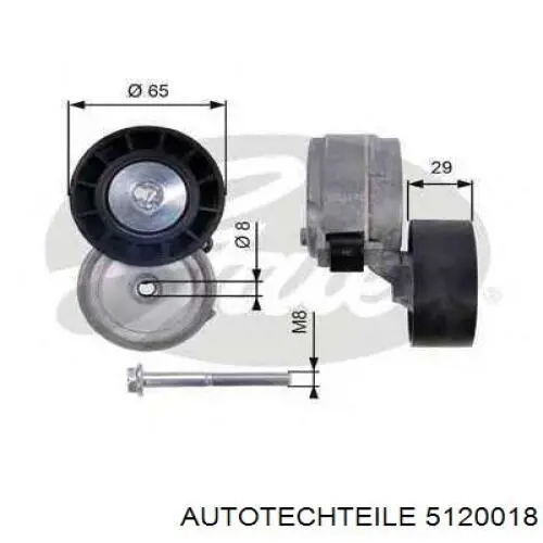5120018 Autotechteile Натяжитель клинового ремня