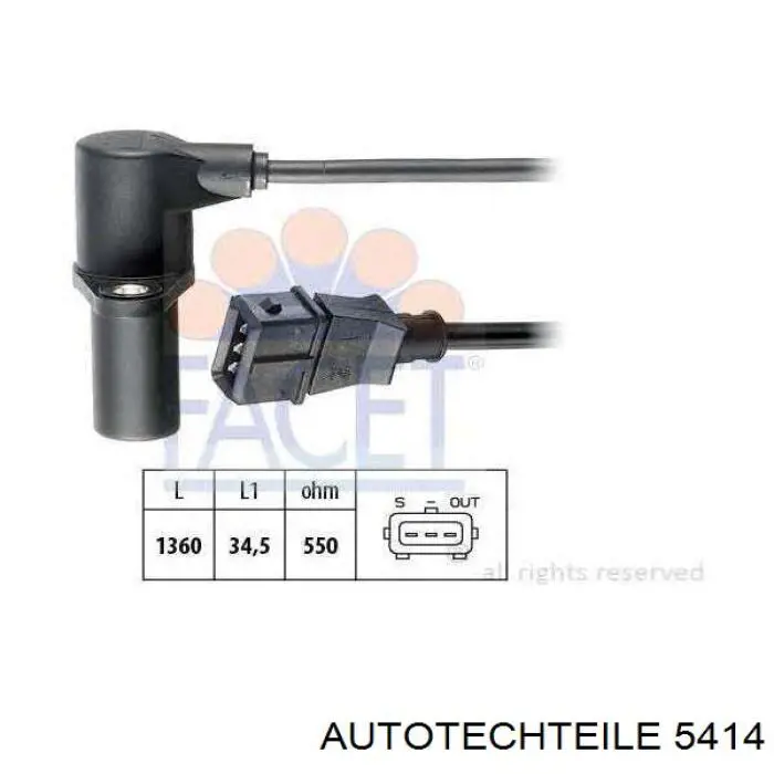 Купить 5414 Autotechteile Сенсор износа