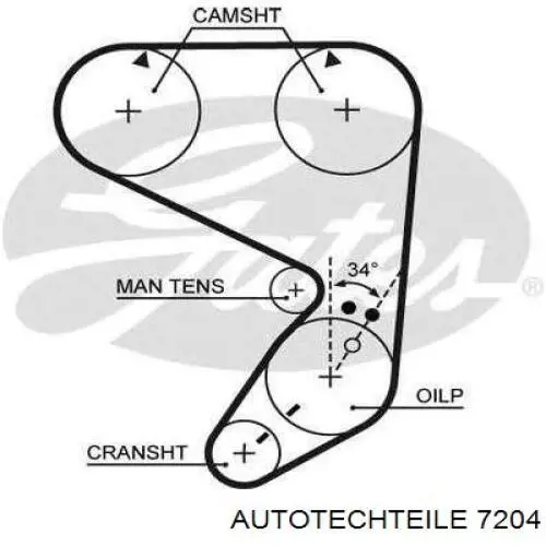 Петля-зацеп (ответная часть) замка двери передней 7204 Autotechteile