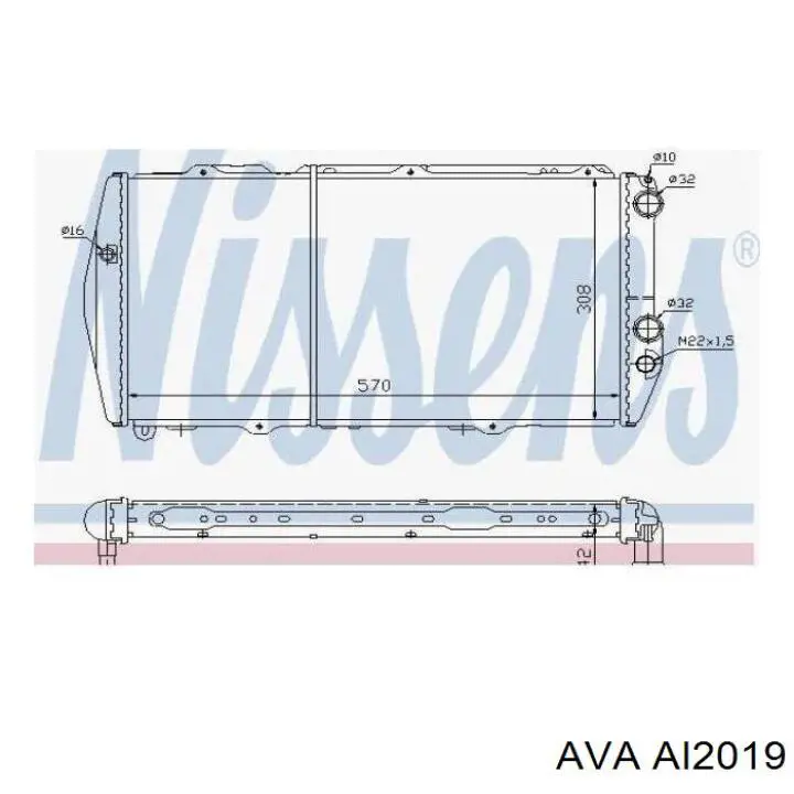 Купить AI2019 AVA Радиатор водяной