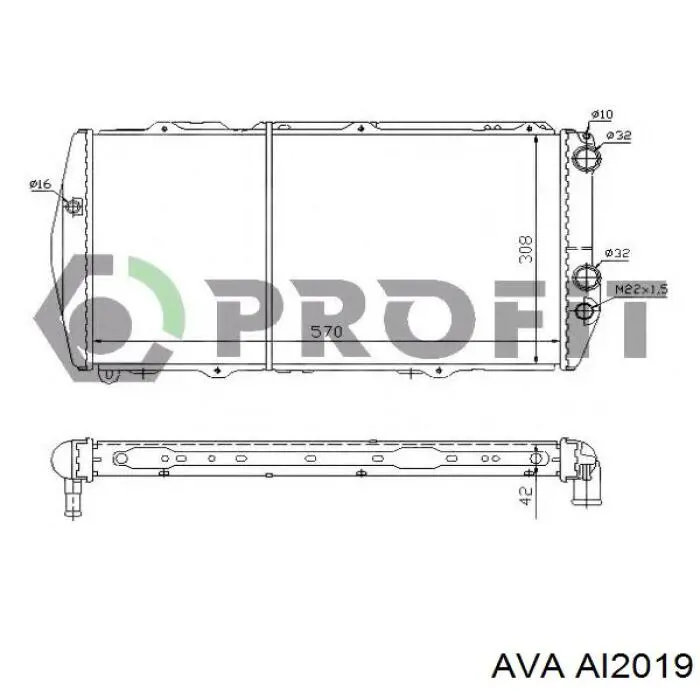 Радиатор AI2019 AVA