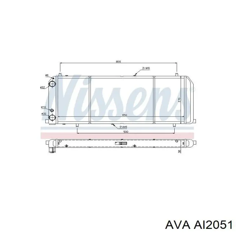 Купить AI2051 AVA Радиатор водяной