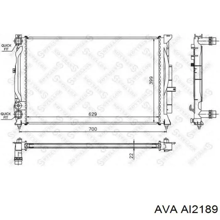 Купить AI2189 AVA Радиатор водяной