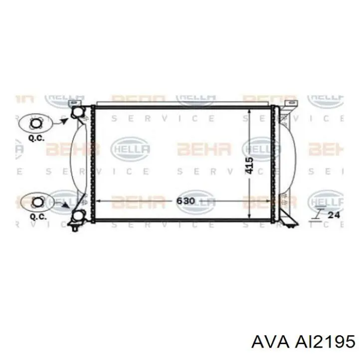Купить AI2195 AVA Радиатор водяной
