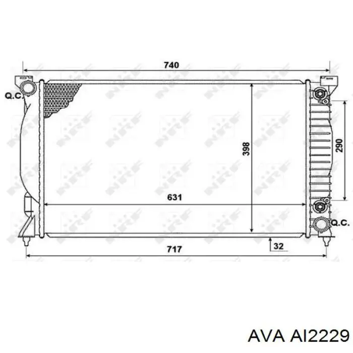 Радиатор AI2229 AVA