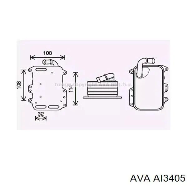 AI3405 AVA Радиатор АКПП