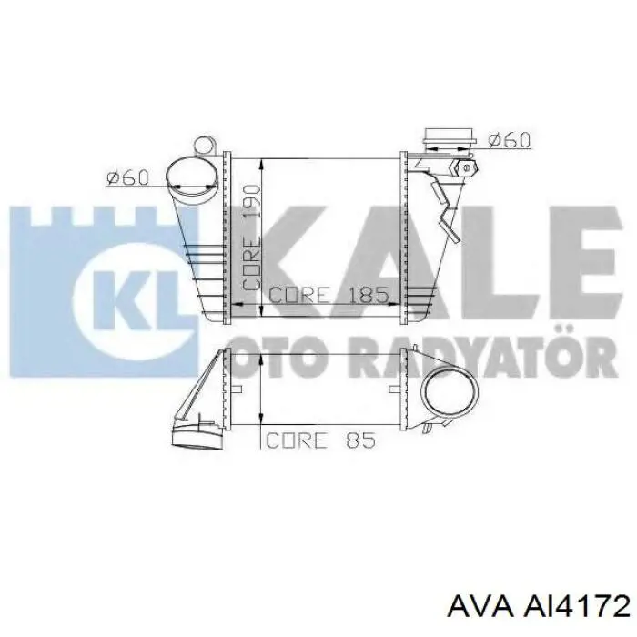 Радиатор интеркуллера AVA AI4172