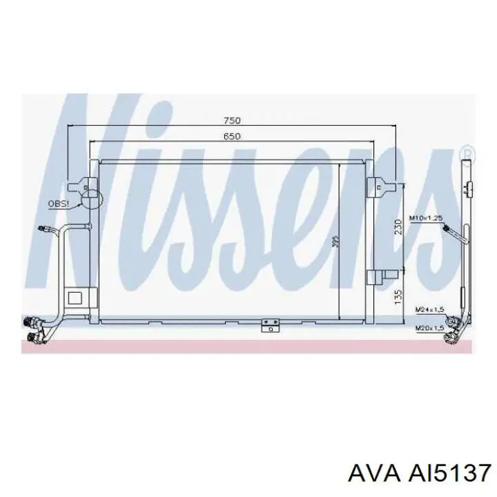 AI5137 AVA радиатор кондиционера