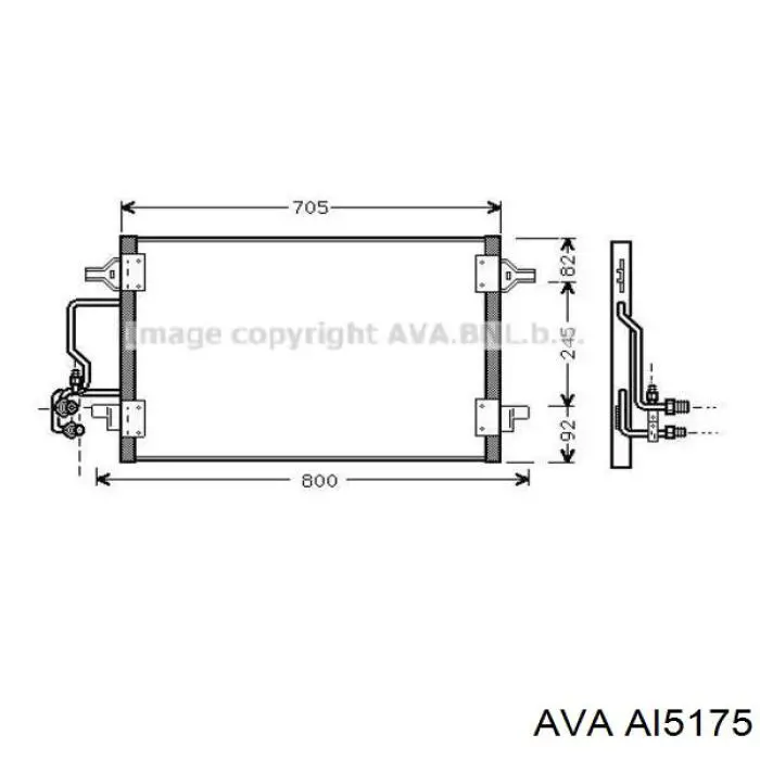 Радиатор кондиционера AI5175 AVA