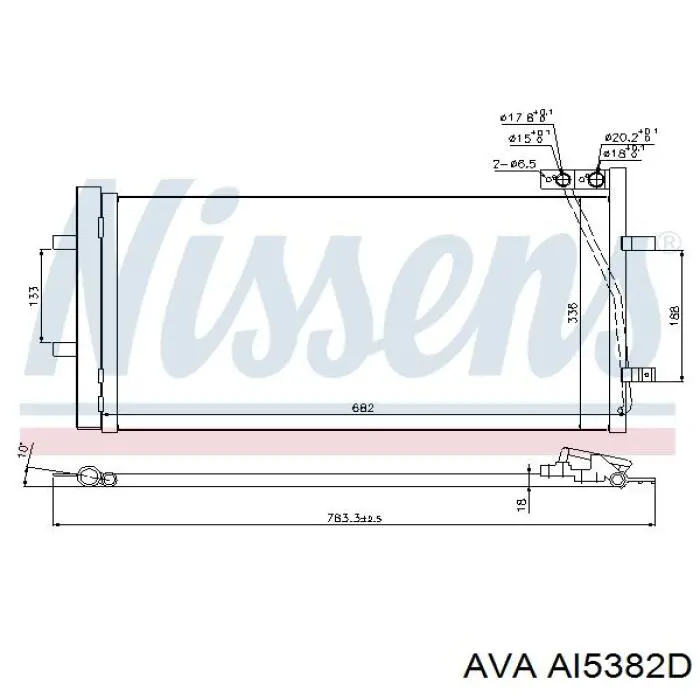 Радиатор кондиционера AI5382D AVA