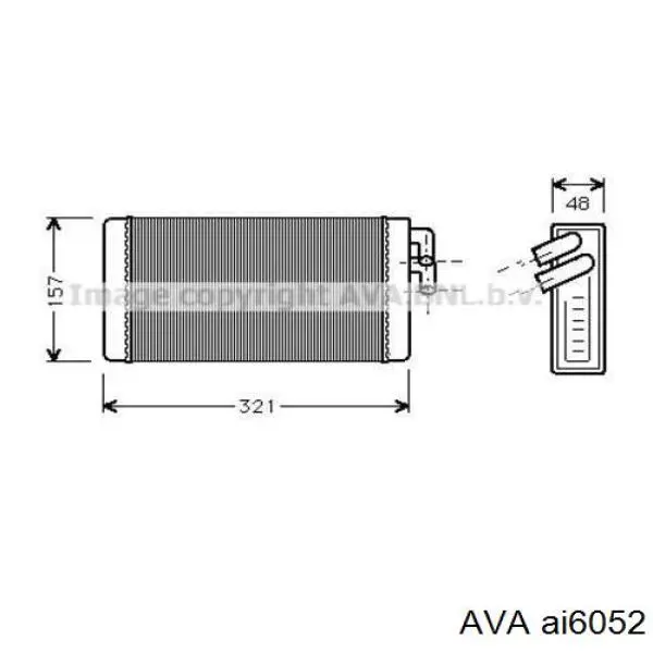 Радиатор печки (отопителя) AVA AI6052