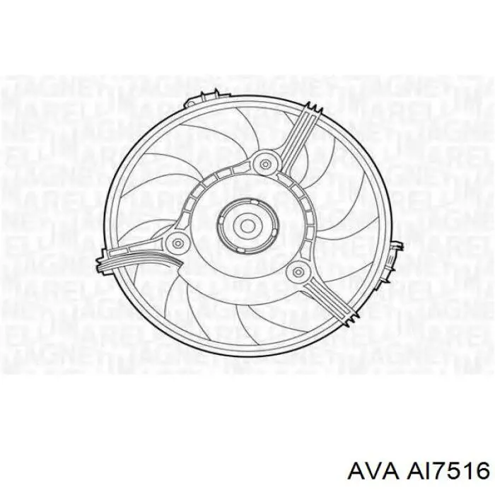 Электровентилятор охлаждения AI7516 AVA