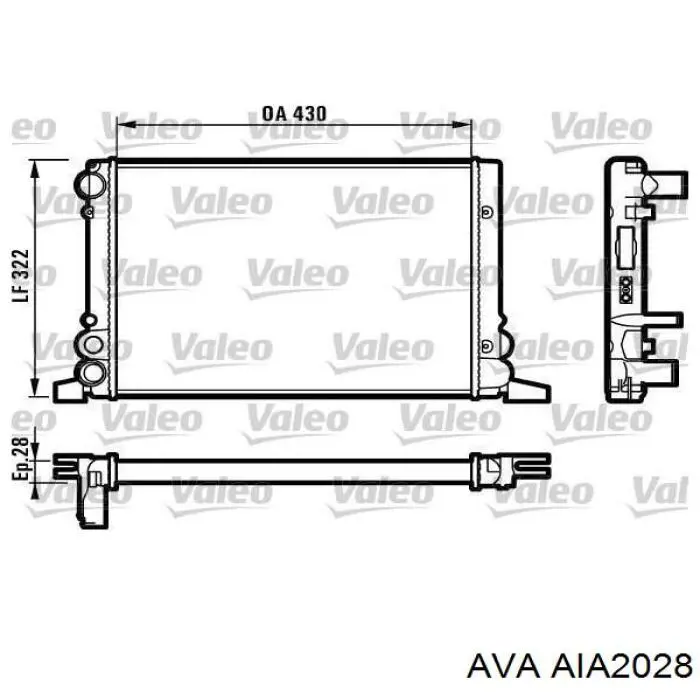 Радиатор AIA2028 AVA