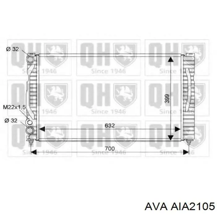 Купить AIA2105 AVA Радиатор водяной