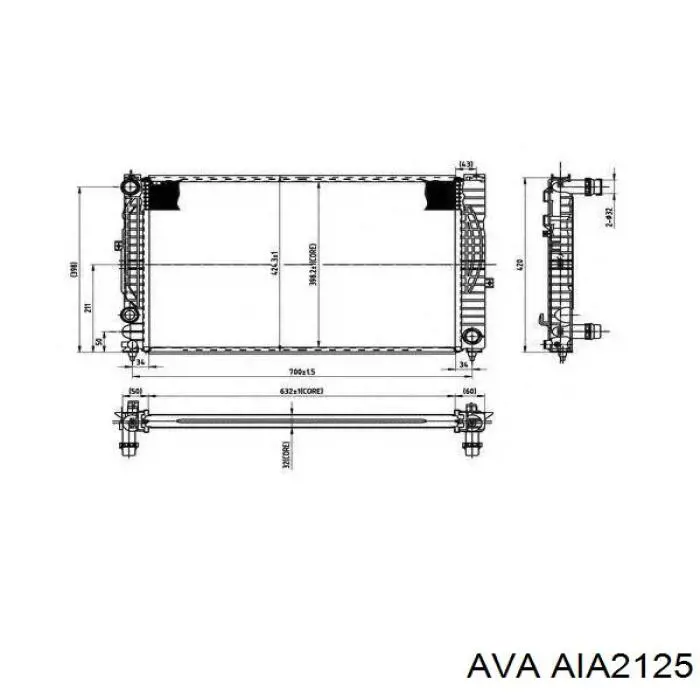 Радиатор охлаждения AVA AIA2125